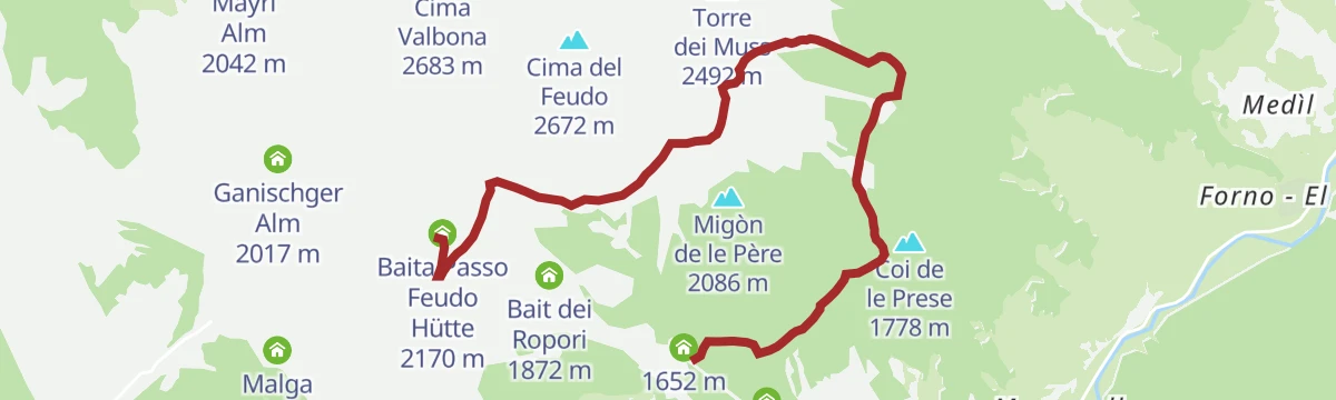 Route map: From Passo Feudo to Gardonè